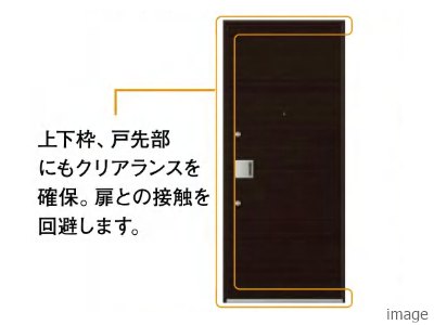 対震枠採用の玄関ドア｜パークハウス赤坂新坂